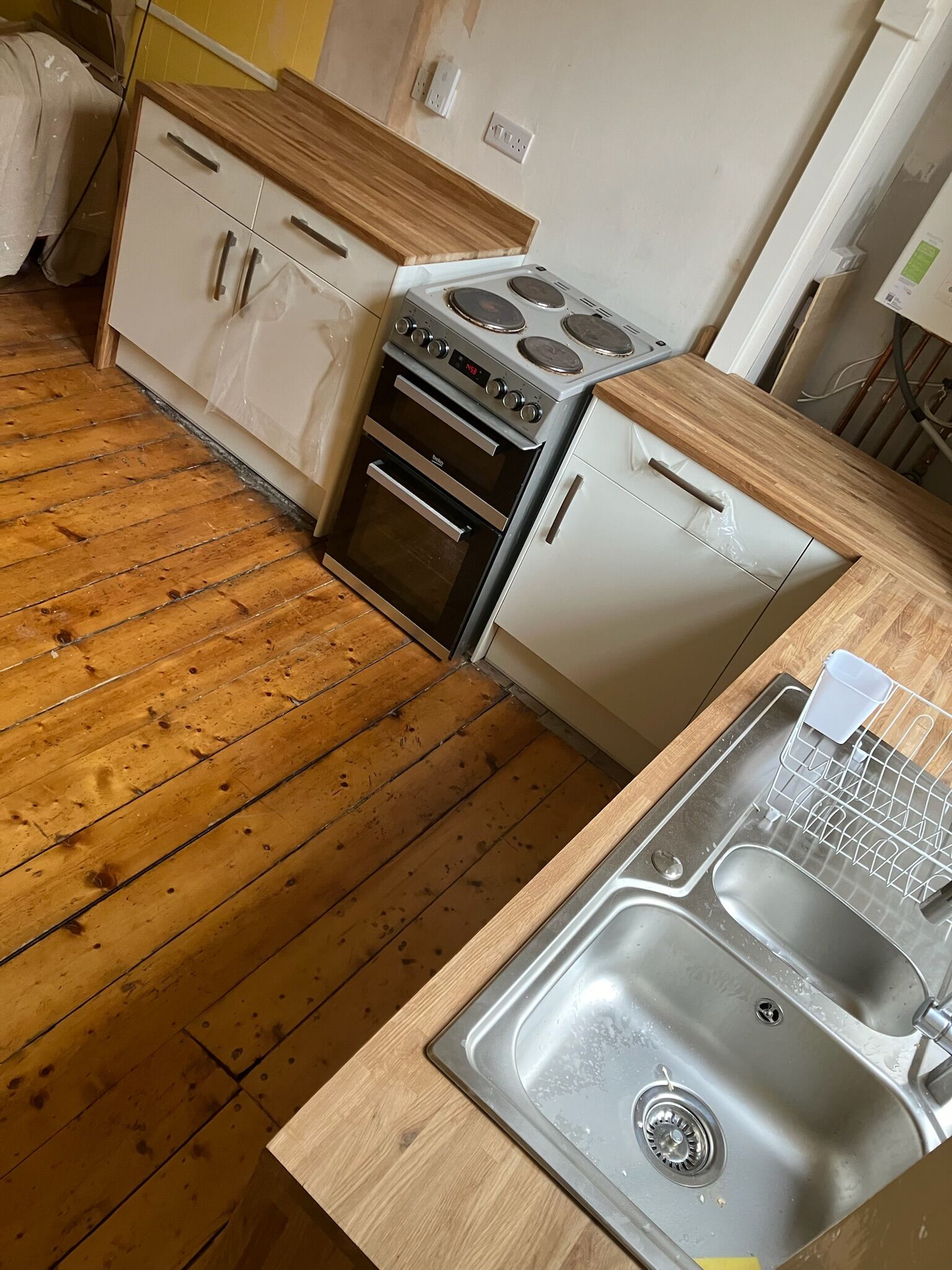 Kitchen Fitting with Oak Worktops — Motherwell